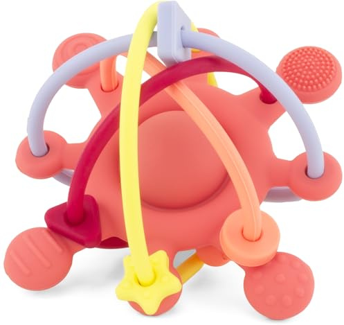 SILICONE : ANNEAU DE DENTITION ÉTOILE ROUGE BRIQUE