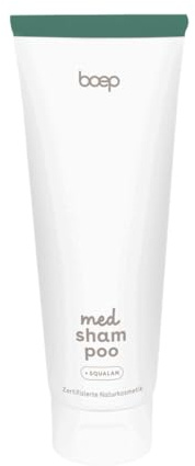 boep med Shampoo | Mildes, sulfatfreies Shampoo | Ohne Duftstoffe für trockene, juckende oder zu trockenen Schuppen neigende Kopfhaut | Auch bei Neurodermitis oder trockenen Kopfschuppen | (100ml)