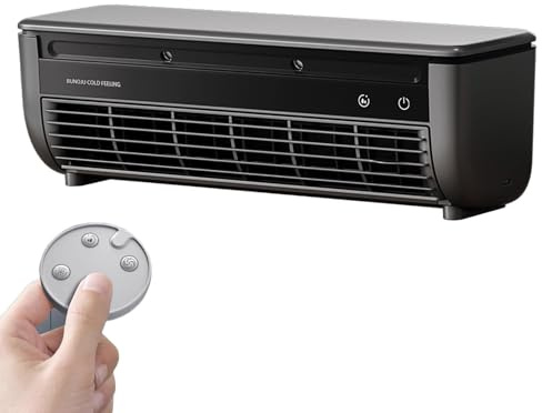 MAQRLT Edon - Unidad de aire acondicionado montado en la pared, acondicionadores de camping, sin taladrar, ventilador de aire acondicionado de pared, impermeable y resistente al aceite, para cocina