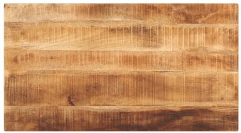 SooIarix Bordsskiva 110 x 50 x 3,8 cm, rektangulär, grov massivt trä mango, stabil skrivbordsskiva för kök, matsal och badrumsunderskåp