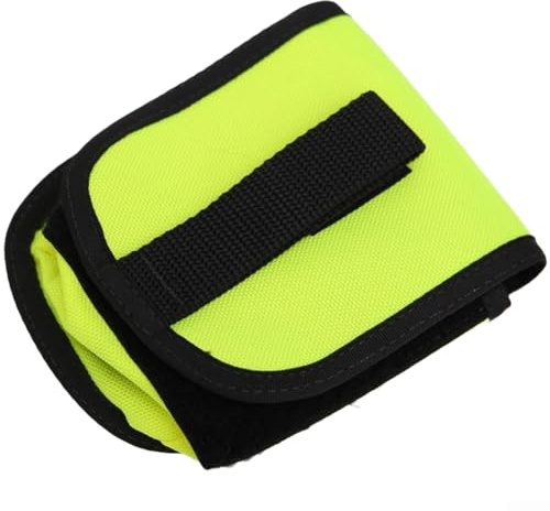 Tasca per pesi da immersione, a sgancio rapido, in nylon 1050D, per piastra posteriore, tasca resistente per immersioni subacquee e apnea (giallo fluorescente)