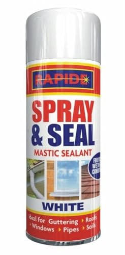 Spray & Seal Leak Fix Stop Sealant Instant Waterproof Gutter Roof Pipe - White