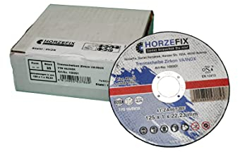 Trennscheibe Zirkon VA/INOX 125 x 1,0 mm x 22,23 Metall 1mm dünn für die Flex