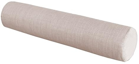Waigg Kii - Cuscino imbottito rotondo, cuscino lungo da letto, cuscino per bracciolo divano a cilindro, cuscino imbottito rotondo da divano letto per supporto cervicale/lombare (10 * 180cm, Beige)