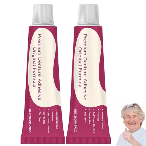 Adesivo per protesi dentali premium, adesivo termoplastico sicuro per protesi dentali, kit di riparazione per corone dentali, durevole e di lunga durata, il comfort e la stabilità dei denti (2Pezzo)