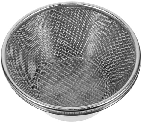 DECOMELODY Passoire Inox 304 Mini 14 Cm, Bassine Égouttoir Multifonction pour Riz et Légumes, Ustensile la Cuisine Pratique pour Lavage et Égouttage Quotidien