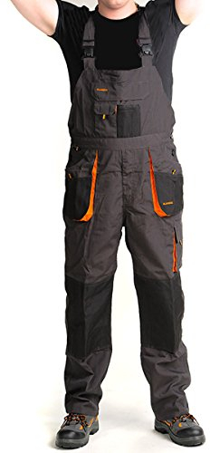 Latzhose Arbeitshose graphit 270g/m2 CLASSIC Handwerker KFZ Gärtner Mechaniker, Grau, 52