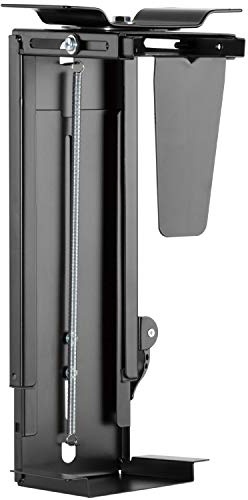 Allcam PH19 Under-desk CPU Holder/Computer mount: 360° Swivel, Height & Width Adjustable, in Black