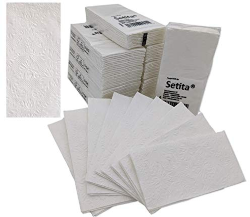 100 fazzoletti da matrimonio Moments Ornaments, con decorazione, color madreperla, (10 X 10)