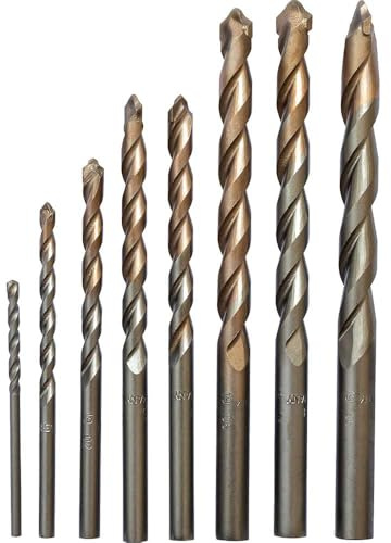 STANLEY Fatmax STA58086-XJ 8 Piece Precision Masonry Drill Bit Set, Includes 3 mm, 4 mm, 5 mm, 6 mm, 7 mm, 8 mm, 9 mm, 10 mm