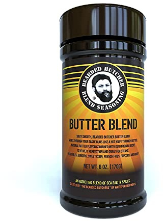 Bearded Butcher Blend Butter Seasoning Blend, 6 oz - Silky Smooth Butter Seasoning, Perfect for Chicken, Steak, Corn On The Cob, and More - Delicious Flavor, Versatile, Low Calorie, No MSG