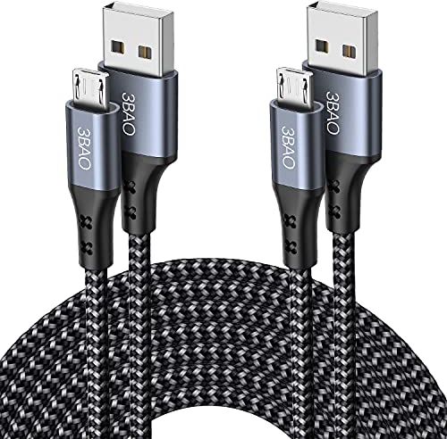 Micro USB Cable,2Packs 1M 2M USB A to Micro Charging Cable Braided Android Charger Cord Compatible for Samsung S7/S6/S5, Kindle Fire,Fire HD Tablets,PS4 Controller,HTC, Huawei, Sony, Nexus, Nokia.etc
