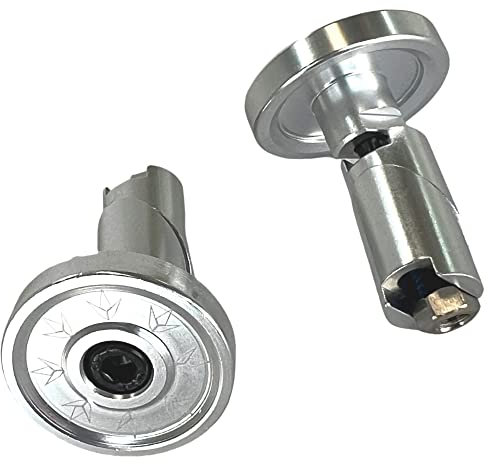 Blunt Envy Stunt-Scooter BMX Dirt Roller Hand Griffe Soft lang mit 2 x 2 Barends + Fantic26 Sticker (Aluminium Lenker-Stopfen Silber)