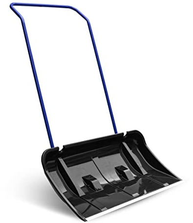 Prime Garden® Alpen MAX Pelle à neige avec roulettes 80 cm - Bord en aluminium - Noir