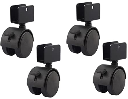 4pcs Furniture Wheels With U-shaped Bracket, 50mm Heavy Duty Swivel Castor Wheels, Replacement Wheels, Includes Screws, For Diy Table, Sofa, Flower Stand, Cribs, Storage Box (Splint width 20MM)