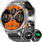 Montre Connectée Homme 1.85 HD 730mAh Militaire Smartwatch avec LED Flashlight Montre Connectée iOS Android(Réponse aux Appels Bluetooth) Smartwatch Homme avec Fréquence Cardiaque