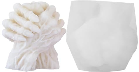 Molde de vela de mano – Molde de brazo 3D creativo, molde de moldeo de resina de silicona, herramienta de fabricación de jabón, moldes de vela DIY | Molde de silicona en forma de mano, para la f