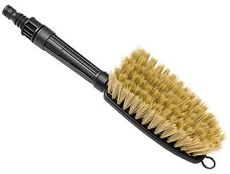 ToM PaR Brosse de Lavage | avec raccord d'eau | Poils Doux et Souples | Poignée Confortable et Ergonomique I Voiture | Jardin | Photovoltaïque | Longueur: 33 cm