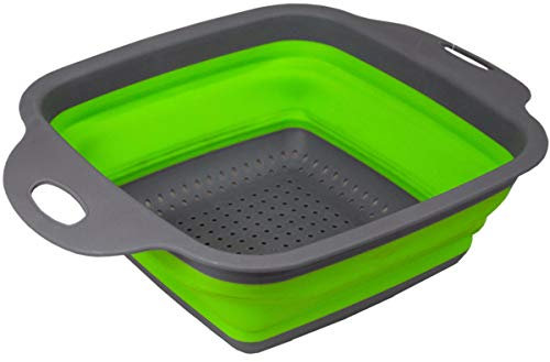 Brandobay Easy Storage Folding Kitchen Strainer - Collapsible Colander - 8.50 x 11.25 in Size