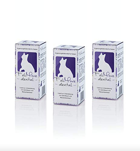 Dreierpack FeliMove dental - 3 x Liquid mit Vitalpilzen, Propolis, EPA und Zink zur Unterstützung der Maulhöhle