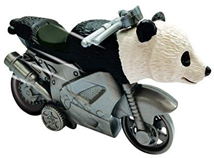 Deluxebase Wilde Reiter - Panda Reibung trieb Spielzeugmotorräder mit kühlen Tierreitern, große Pandaspielwaren für Jungen und Mädchen an.