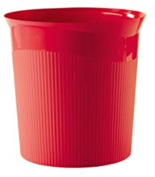 HAN Corbeille à papier Re-LOOP - 6 corbeilles, dites oui au 100% recyclé, capacité de 13 litres, design jeune, chic et robuste, rouge, 18148-917 288 x 226 x 287 mm