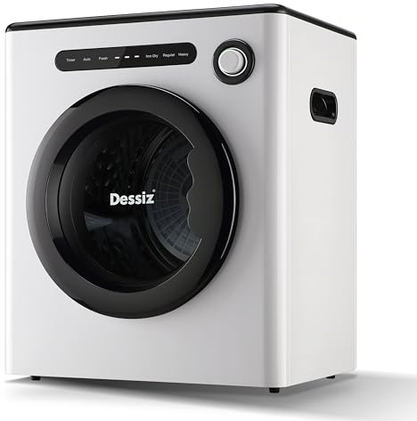Dessiz 1.6 Cu.Ft.,11LBS Compact Dryer 950W Portable Clothes Dryer Machine with Stainless Steel Drum and Exhaust Hose,Dryer for RVs, Apartments,Dorm Rooms- Quiet, Sturdy,Easy to Use and LED Display
