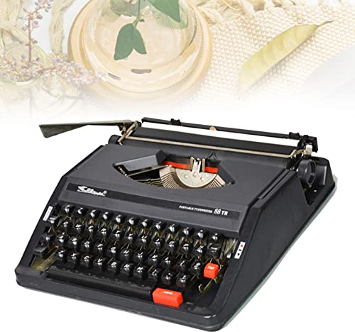 BEESOM Retro Schreibmaschinen, Vintage Schreibmaschine mechanisch,Schlanke und Langlebige Klassische Schreibmaschine für Schriftsteller, Literarische Retro-Sammlung Geschenk 30 * 30 * 10CM,Black