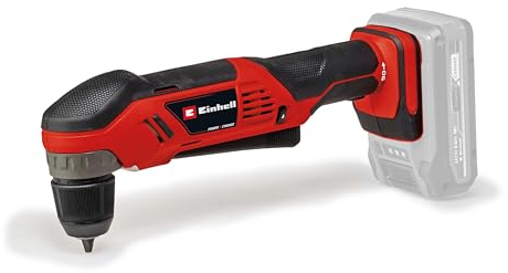 Einhell Power X-Change Cordless Right Angle Drill - 18V, 45Nm, 10mm Quick-Release Chuck, LED Light, Rotatable Battery Holder for Working in Tight Spaces - TE-AD 18 Li-Solo (Battery Not Included)