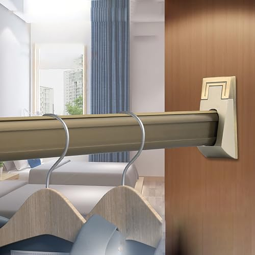 Asta Armadio Appendiabiti Tubo Barra Guardaroba Asta per appendere gli abiti, lunghezza 15 25 35 45 55 pollici - Pali per armadio in metallo con striscia silenziosa antiscivolo per armadi - Asta appen