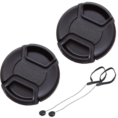 Hugwish Tapa Objetivo Universal Compatible para Cámaras con Lente de 58mm 55mm 52mm, Tapa Frontal para Objetivo de 58mm 55mm 52mm (55mm)