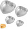Eidoct 4 Pack Heart Shaped Cake Pans Set, Aluminum Cake Molds with Removable Bottom, 4 6 8 10 Heart Shaped Cake Pans, Non Stick Heart Layers Cake Pan for Oven Baking