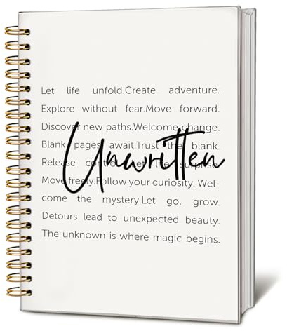 LIANGW Unwritten words Mental Health Journal, Therapy Journal for Mental Health, Mental Health Counselor Gifts, Mental Health Journal for Women, Hardcover Spiral Notebook 160 Pages 5.5x8.3 Inch