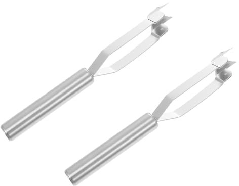 LOPUNER Pelapatate per Ananas 2 Pezzi Acciaio Inossidabile Design Ergonomico Togli-Occhi e Affettatrice Multifunzionale per Cucina Utensile per Frutta e