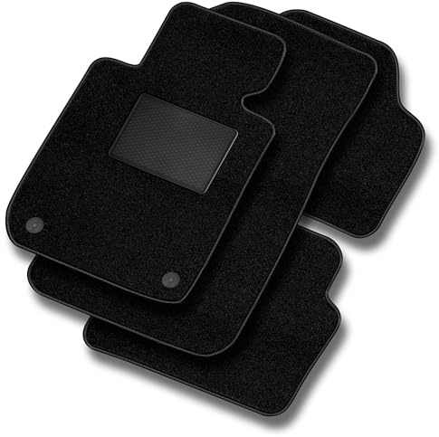 MOTOS Basic Velours-Fußmatten passend für Mercedes-Benz C-Klasse W202 1993-2000 4 Klettbefestigungen - Basic, Material, Schwarz fußmatten auto - Erleben Sie neuen Fahrkomfort mit einem Automatten Satz