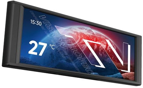 THERMALRIGHT Trofeo Vision LCD svart 6,86 tum magnetisk IPS-hölje vattenkylningsdisplay, 1280 x 480 upplösning, oändliga teman att anpassa