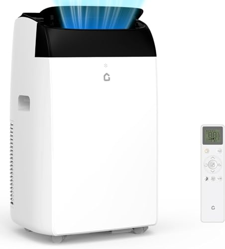 Mobile klimaanlage,12000 BTU Mobiles Klimagerät mit Abluftschlauch 4 in-1 Mobile Klimaanlage Silent <52 dB+ Fernbedienung | Fenster-Installationsset |24h-Timer Ideal für Haus/BüRo