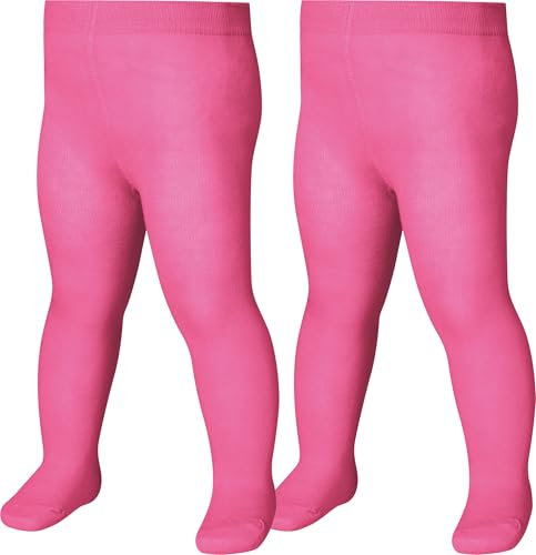 Playshoes Unisex Kinder Thermo-strumpfhose Warme Strumpfhose, Pink Doppelpack, 98-104 EU