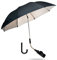 ZjRight Pram Parasol, 50+ UV 73cm Stroller Umbrella with Adjustable Fixing Clamp & Umbrella Handle for Pram, Stroller, Pushchair and Buggy - Black