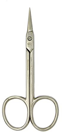 Baruffaldi 100 - Forbici per cuticole - forbicina per Manicure e pedicure esagonale in acciaio - forbici per mani e piedi con punta sottile - con Custodia Protettiva - Made in Italy