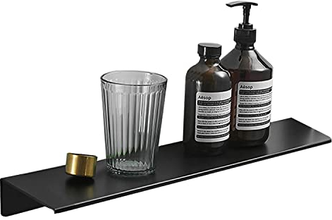 Biutimarden Duschablage Ohne Bohren 30cm Wandmontiertes Duschregal Selbstklebend Duschkorb Organizer Aluminium Badezimmer Regal für das Badezimmer & Küche Schwarz