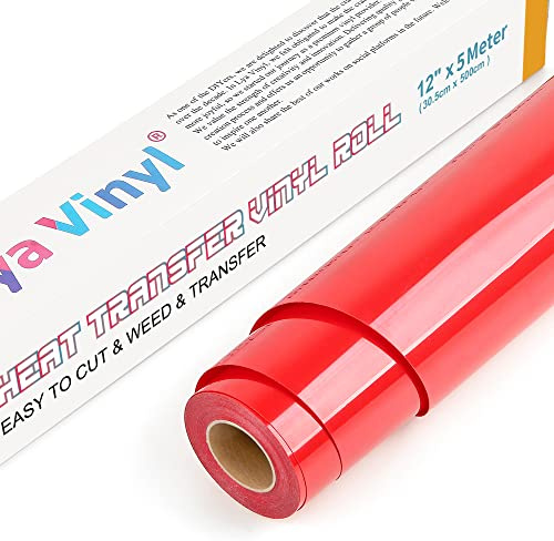 Lya Vinyl termovinile per tessuti 30,5 cm × 5 m Flexfolie Plotter Textil per Cricut e Silhouette Cameo, utilizzato nelle stampe su tessuto per trasferimento termico per magliette fai-da-te, tessuti.