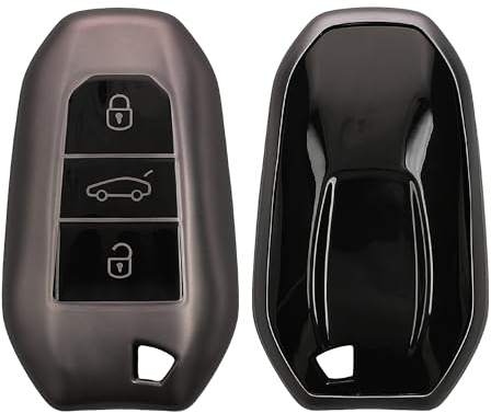 kwmobile Custodia Compatibile con Peugeot Citroen con 3 tasti Smartkey (Keyless Go) - Cover Chiavi Auto Protezione Copri Telecomando - Copertina Chiave - Copertura Gommata Silicone TPU