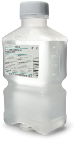 Normal Saline 1000ml 0.9% Sodium Chloride USP for Irrigation - Pack of 2