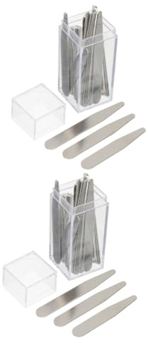 DEARMAMY 72stücke Herren Kragenstäbchen Teiliges Aus Edelstahl Kragenformer Für Hemden Für Formelle Und Lässige Anlässe Schützt Vor Knitterfalten Transparentem Etui