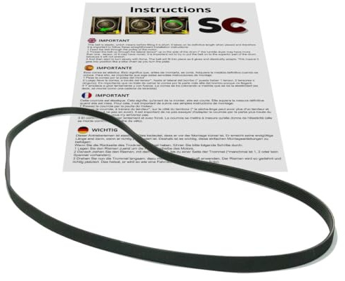 SC Solocorreas - Correa lavadora compatible (5EPJ 1270 / 5PJE 1270/1270 J5 / 5PJ 1270/1270 J / 4PJ 1270EL / 6PJ 1270/1270 J3 / PJ 1270 / EPJ 1270/1270 J4 / 1270 PJ)