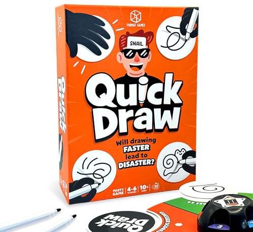 Format Games Quick Draw Party Game | Fast, Frantic And Hilarious Drawing Game | For Kids, Teens And Adults | Ages 8+ | 3-6 Players | 30 Minute Playtime