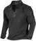 HAOLEI Mens V Neck Jumper Clearance Quarter Zip Sweatshirt Lapel Collar Stitch Pullover Top Trendy Regular Fit Long Sleeve Autumn Winter Work Gym Sweat Tracksuit Tops UK Size 10-18 Black