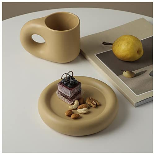 Kaffekopp Kreativ keramikmugg Kaffe Kopp Nordisk rån Vattenkupa Heminredning Handgjorda Konst Tea Mugg for Män Kvinnor Unika gåvor Tekopp(Brown 320ml)