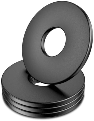 M6 Washers Black 30PCS, HOLMOL 304 Stainless Steel M6 x 18mm Penny Washer for Screws, Flat Washers for Screws, Metal Washer for Screws and Bolts